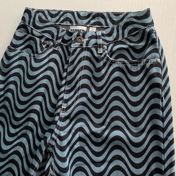 NWT Psychedelic Black & Blue Ragged Jeans Urban Outfitters Size 26 - Picture 4 of 15